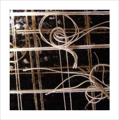 Rückseite des Bildes: Schwarz mit Weiss I